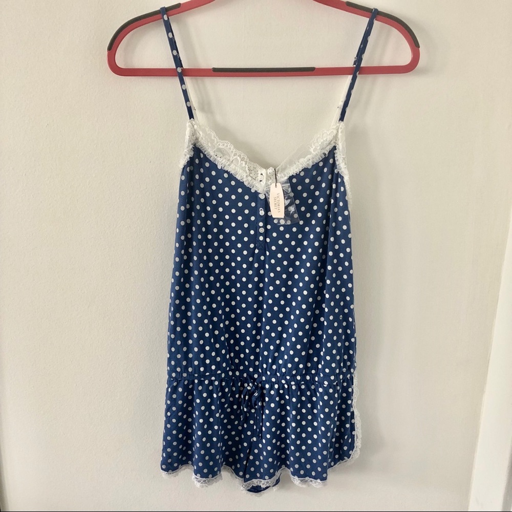 Victoria’s Secret Polka Dot Pajama Romper Small